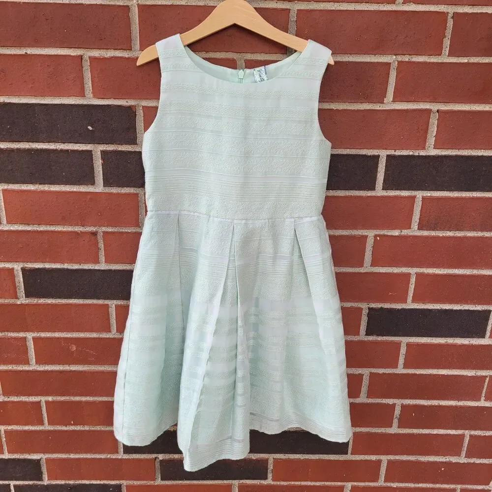 St. Bernard Dunnes Stores Size 10 Girls Sage Light Green Party Dress Lined